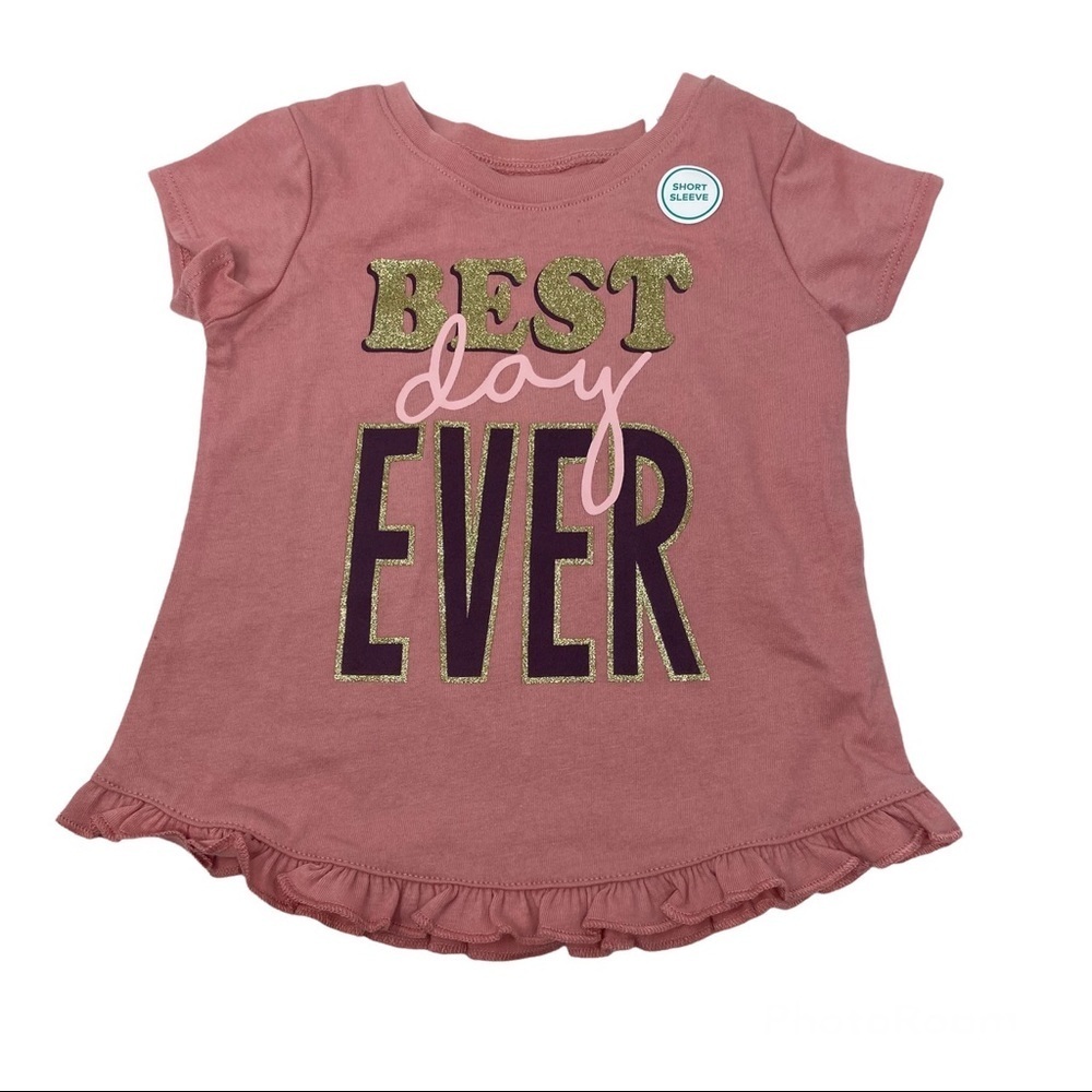 Garanimals Girls 12 M Pink Top NWT “Best Day Ever”